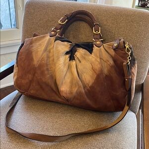 Vintage Miu Miu Brown Tie-Dye Women's Bag